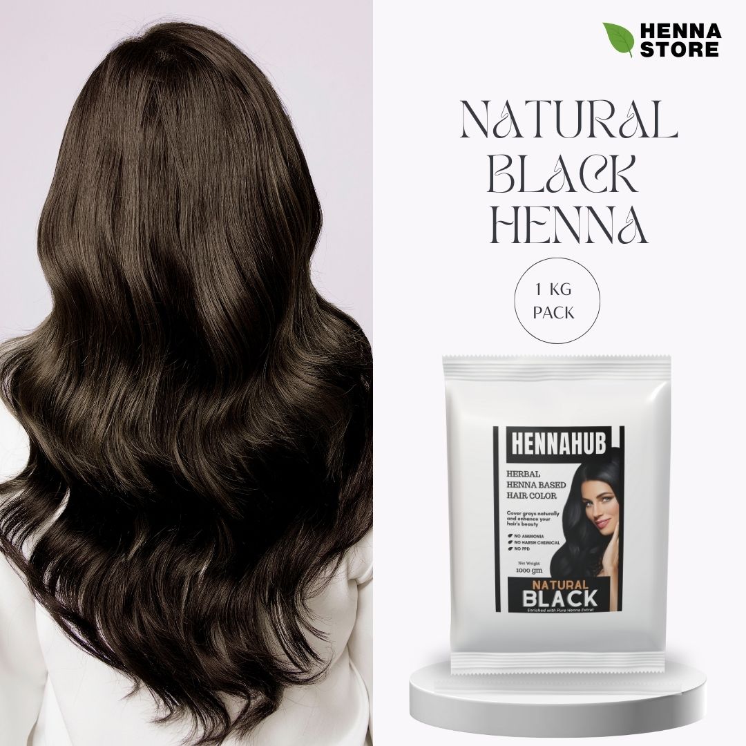 Natural Black Henna powder for hair | 5 kg Pack | Ammonia Free Henna powder  (1 kg X 5 Pack )