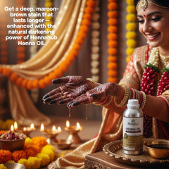 Pure Henna Mix Oil for Henna Artist | 1000ml Pack | For Extra Dark Stain