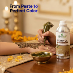 Pure Henna Mix Oil for Henna Artist | 1000ml Pack | For Extra Dark Stain