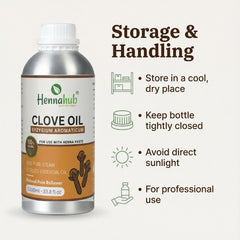 Pure Clove Essential Oil 1000ml Pack, Purity 95% | For Henna Artist