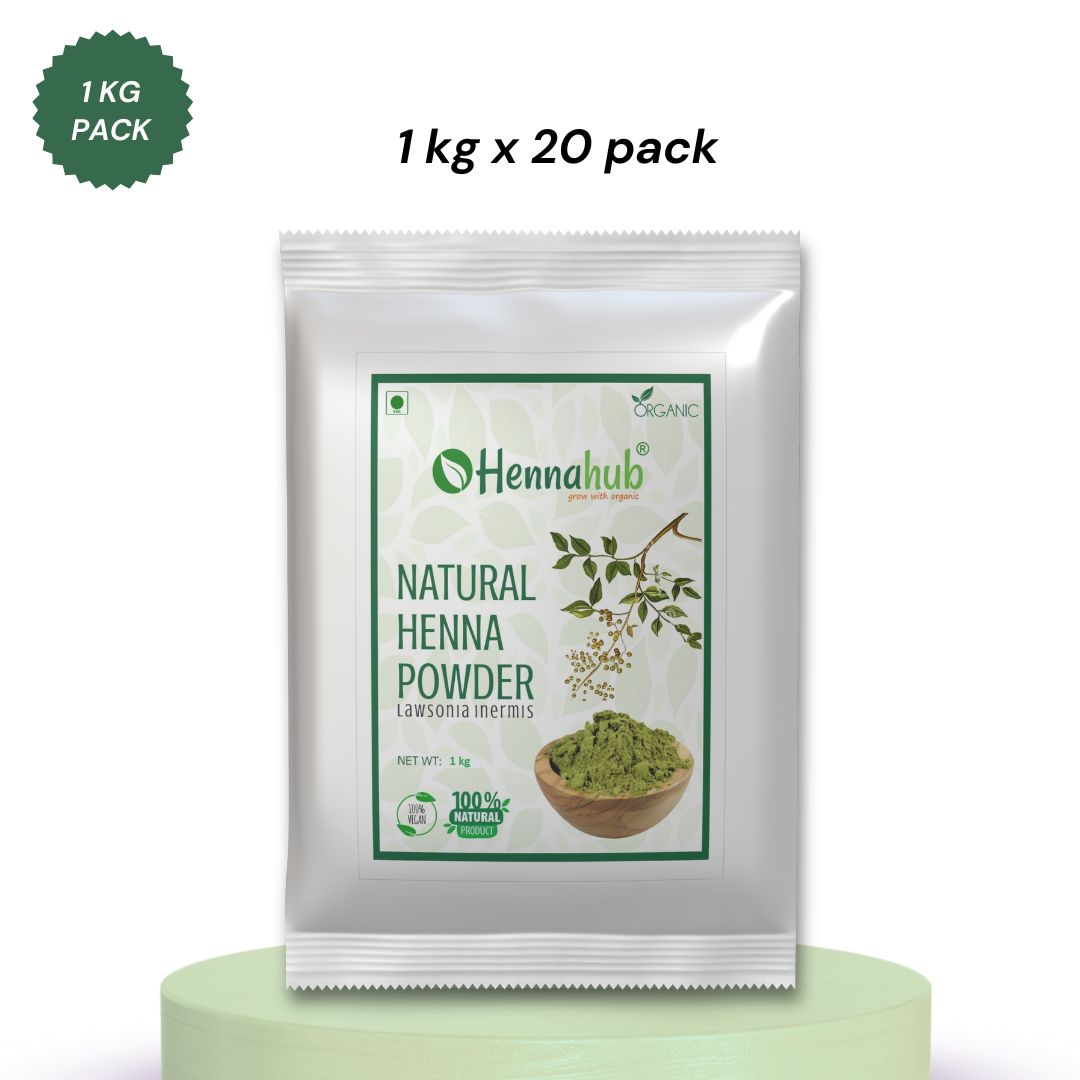 Natural Henna powder for hair | 20 kg Pack | Best Henna for Reseller and Henna Artist | 1 Kg X 20 Pack