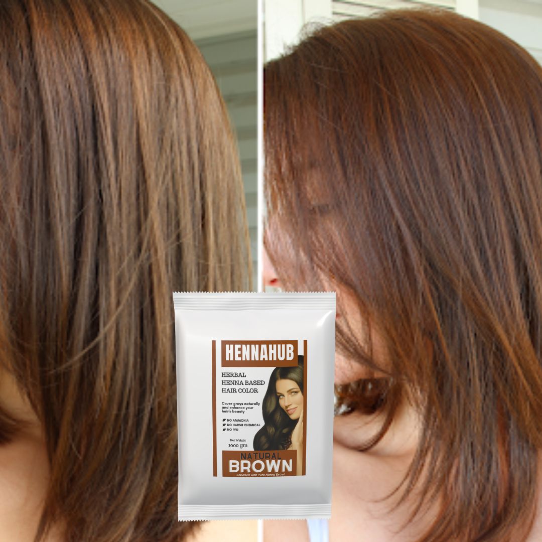 Natural Brown Henna powder for hair | 1 kg Pack | Ammonia Free Henna powder