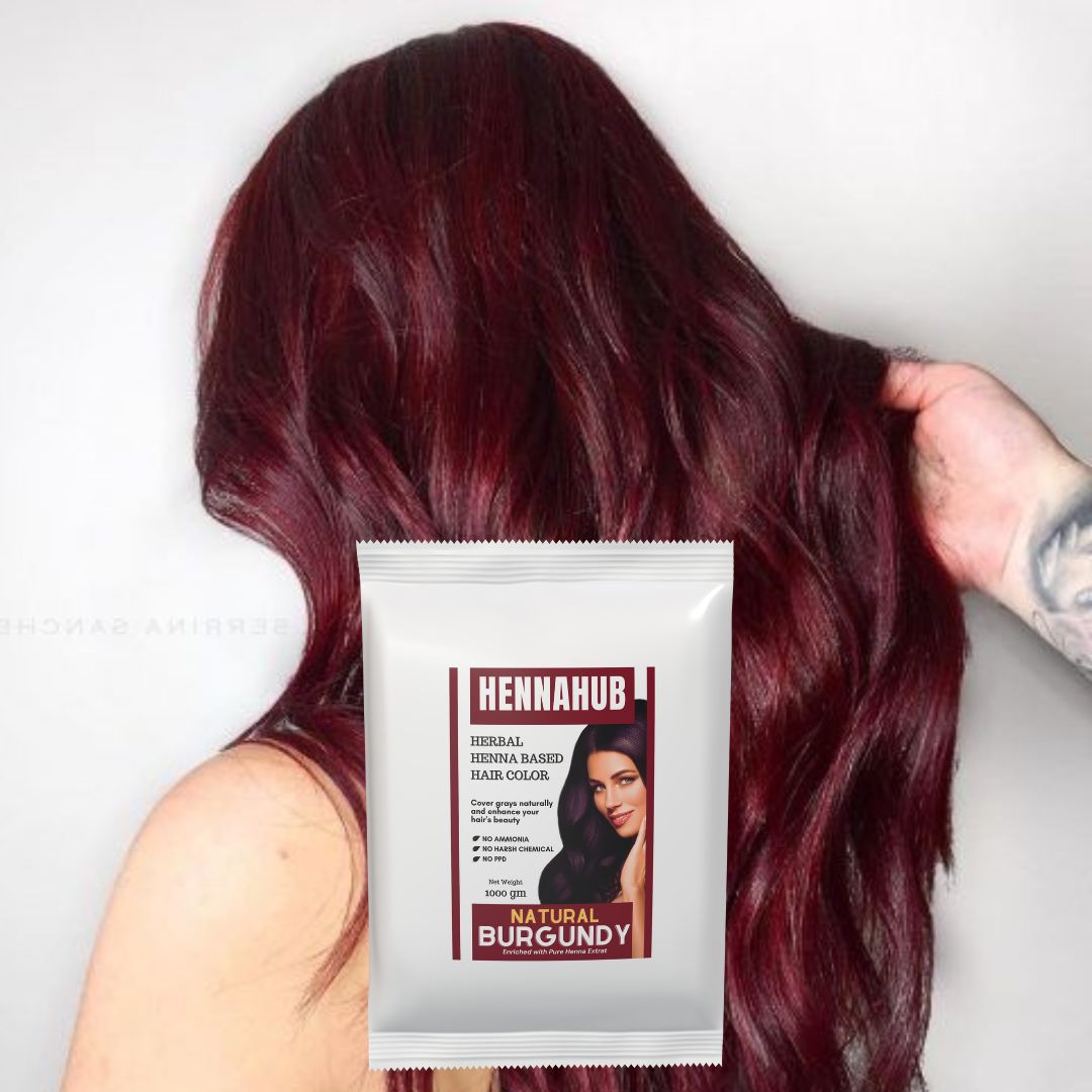 Natural Burgundy Henna powder for hair | 1 kg Pack | Ammonia Free Henna powder