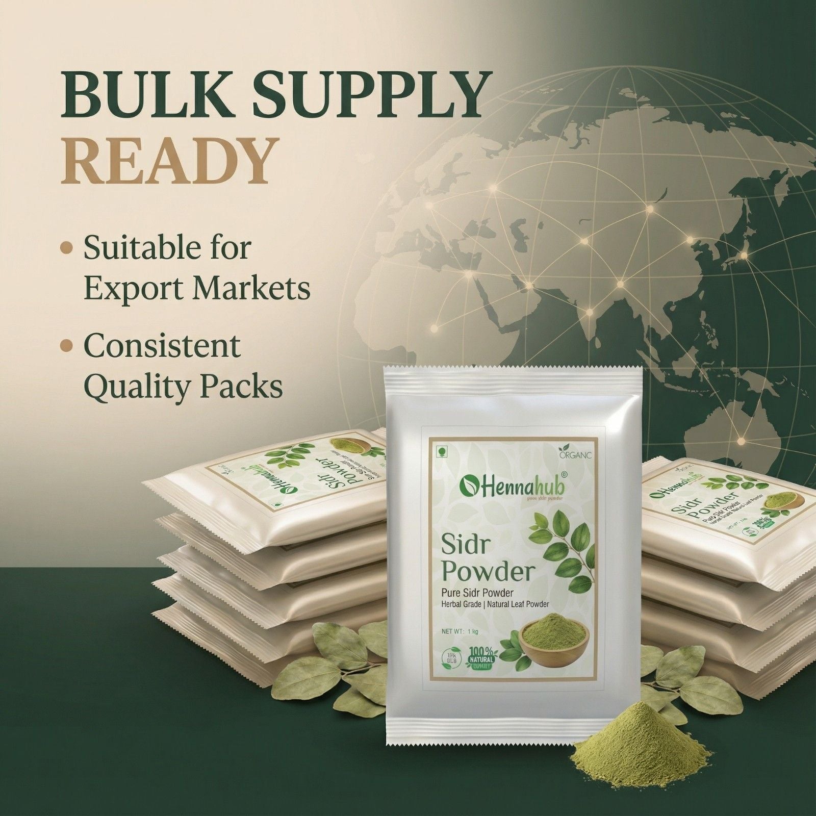 Powder X Pure Sidr Powder (Jujube powder, Ber leaf powder) | 1 kg x 10 pack ...