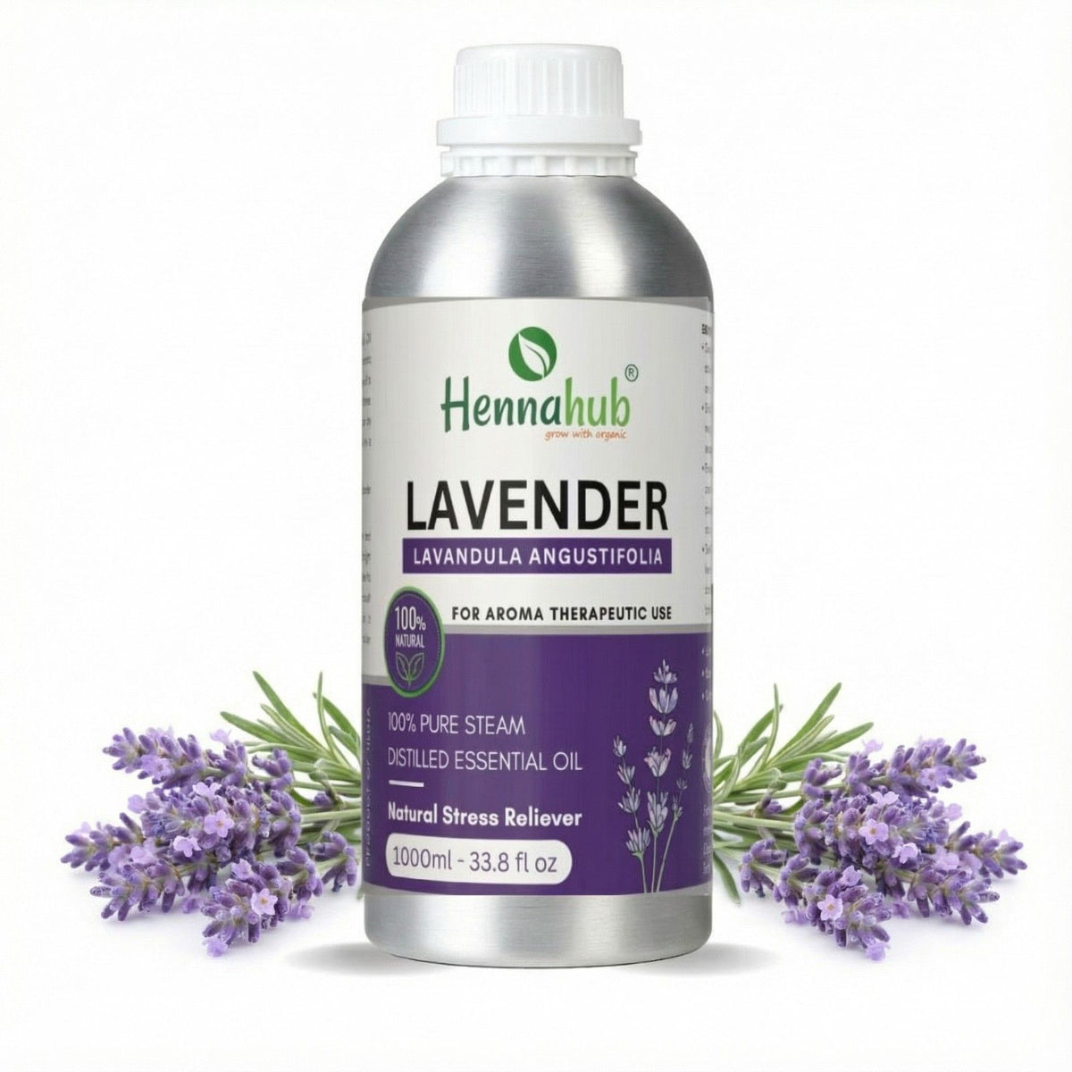 Pure Lavender Essential Oil 1000ml Pack, Purity 95% | For Henna Artist